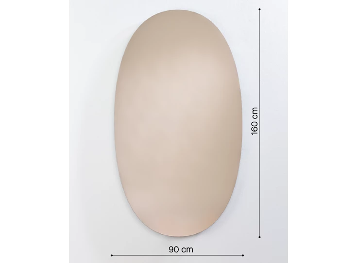 Afmetingen Spiegel Brio Bronze L 2929.414 ovaal Deknudt Mirrors