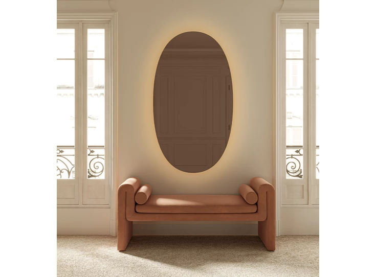 Sfeerfoto Spiegel Brio Bronze L 2929.414 ovaal Deknudt Mirrors
