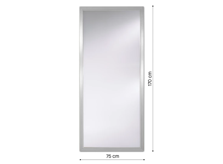 Afmetingen Spiegel Bremen Silver XL 9088.FHN rechthoekig Deknudt Mirrors