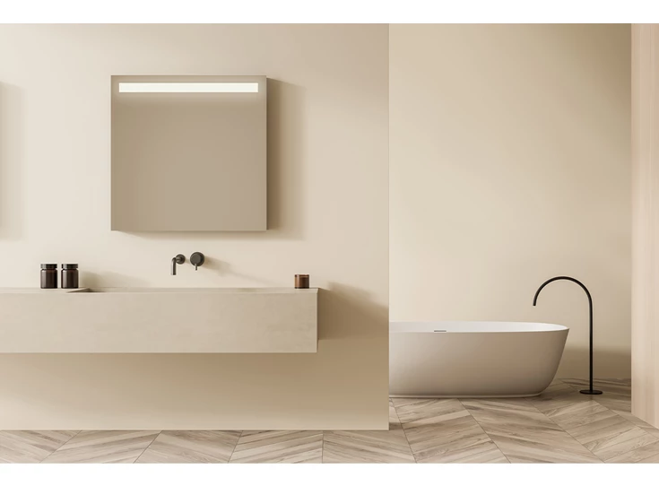 Sfeerfoto Spiegel B.Light 1 Plus 2802.195 badkamer Deknudt Mirrors