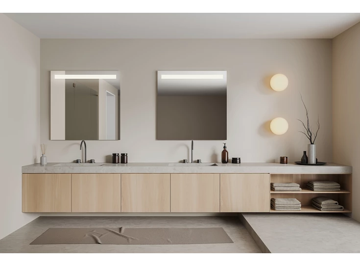 Set Spiegel B.Light 1 2802.194 badkamer Deknudt Mirrors