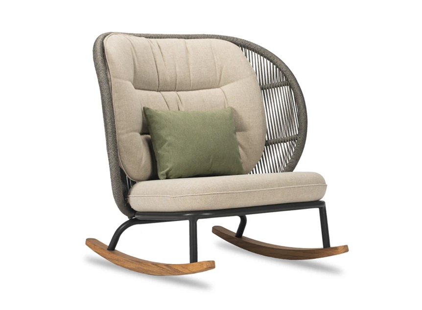 Kodo Rocking Chair Combi 2 Fossil Grey Almond schuin vooraanzicht.jpg