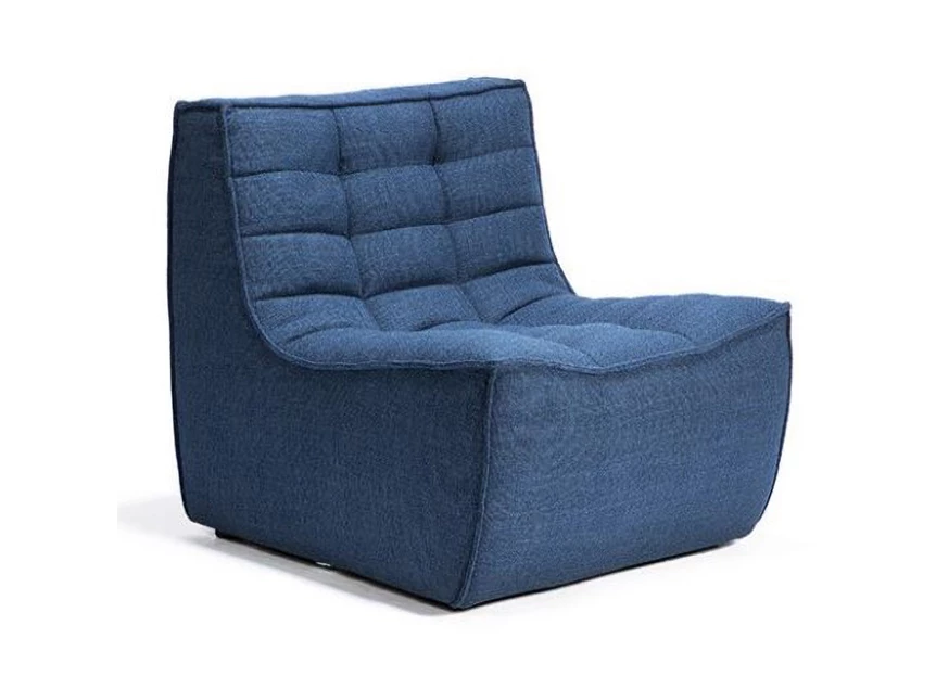 N701 Sofa 1 Seater Blue Ethnicraft 20073 schuin voor.jpg