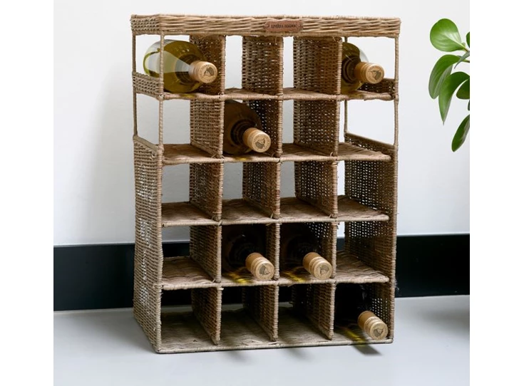 RUSTIC RATTAN WINE & LOVE WINE RACK-sfeerbeeld