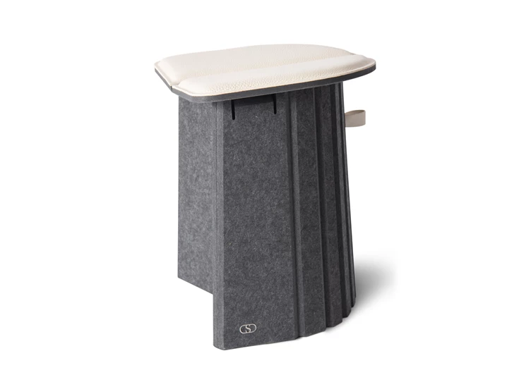 Zijkant Opvouwbare poef Agility DS-5010 leder De Sede