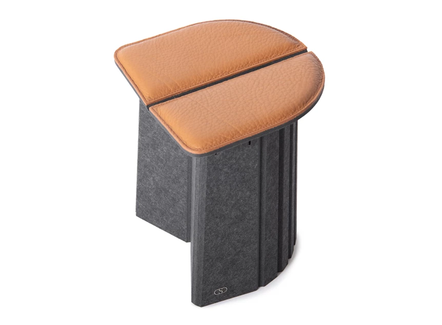 Bovenkant Opvouwbare poef Agility DS-5010 leder cognac De Sede