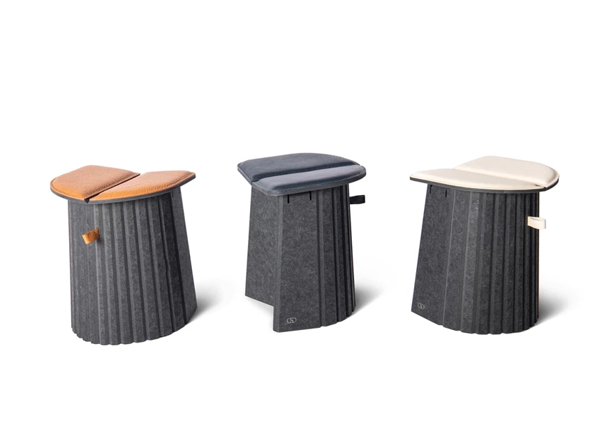 Set Opvouwbare poef Agility DS-5010 leder De Sede