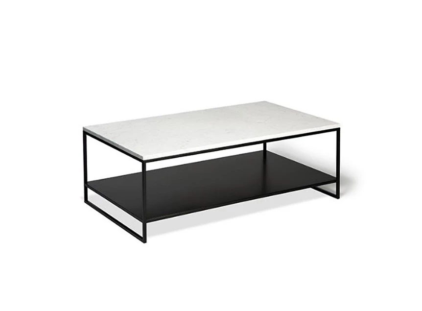 Stone Coffee Table White Carrara Ethnicraft 60073 schuin voor.jpg