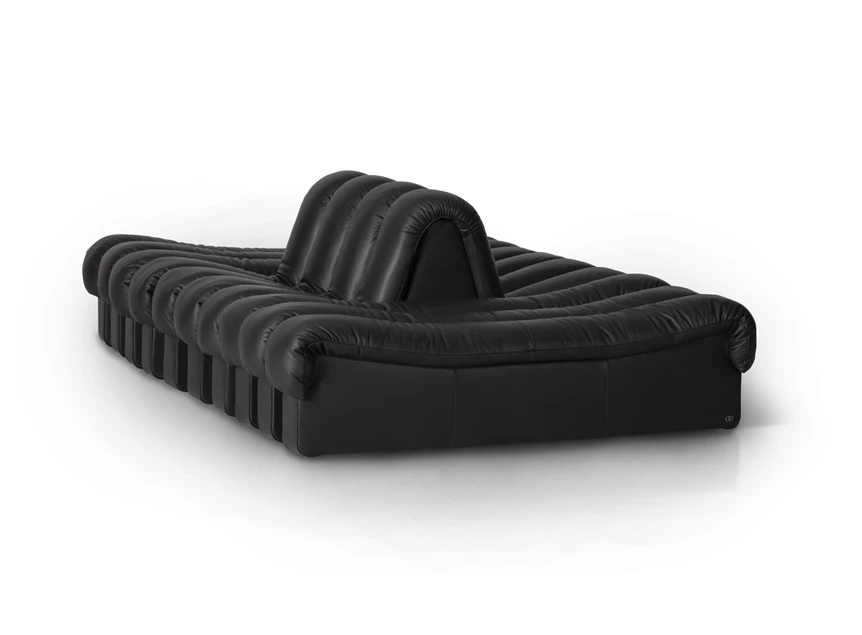 Salon DS-602 Snake modulair leder zwart De Sede