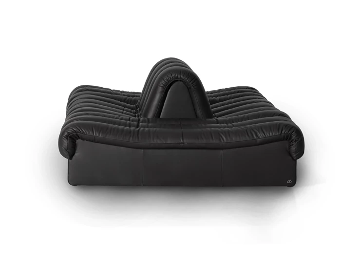 Zijkant Salon DS-602 Snake modulair leder zwart De Sede