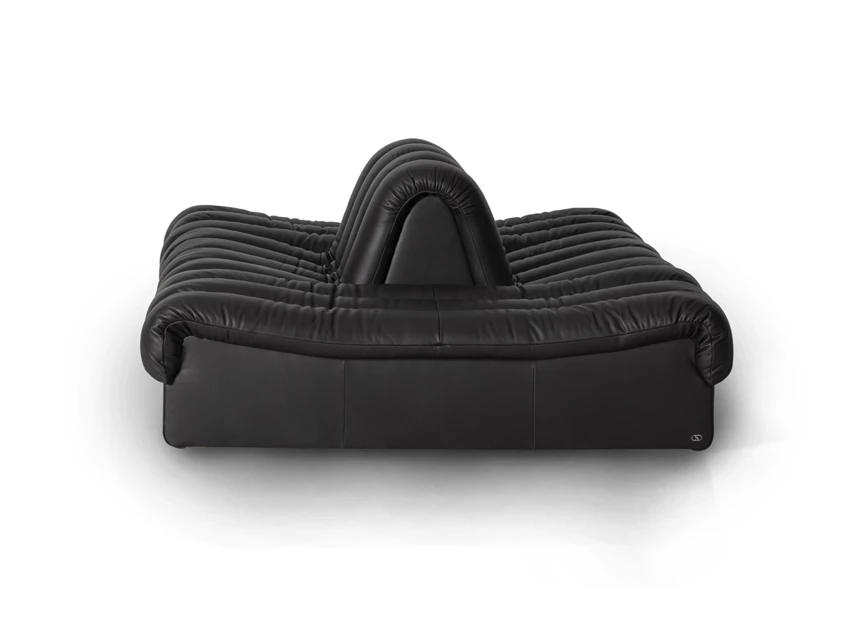 Zijkant Salon DS-602 Snake modulair leder zwart De Sede