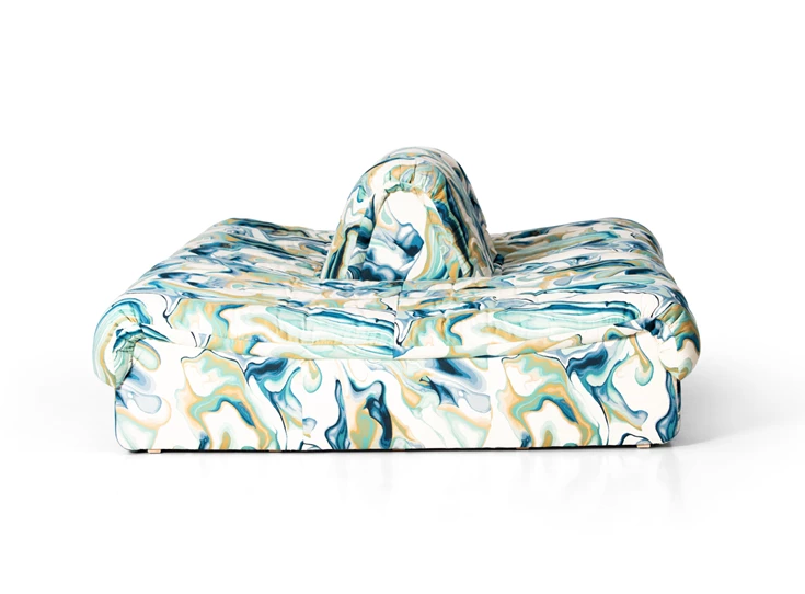 Zijkant Salon DS-602 Snake modulair patroonstof De Sede