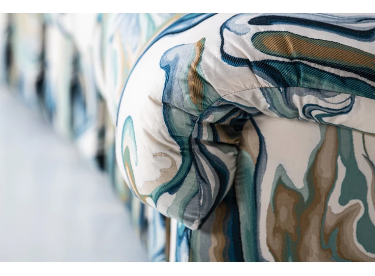 Detail Salon DS-602 Snake modulair patroonstof De Sede