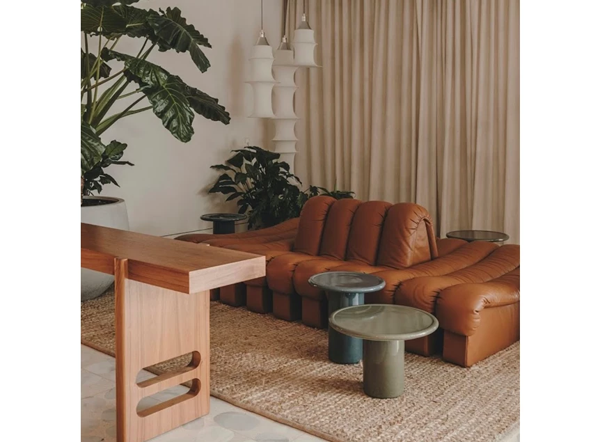 Sfeerfoto Salon DS-602 Snake modulair leder cognac De Sede