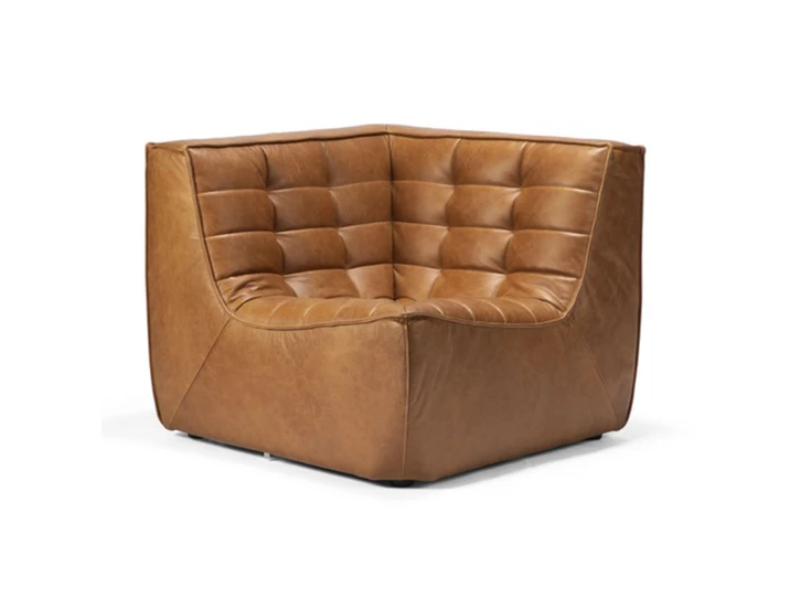 N701 Sofa Corner Old Saddle Ethnicraft 20080 cognac schuin voor.jpg