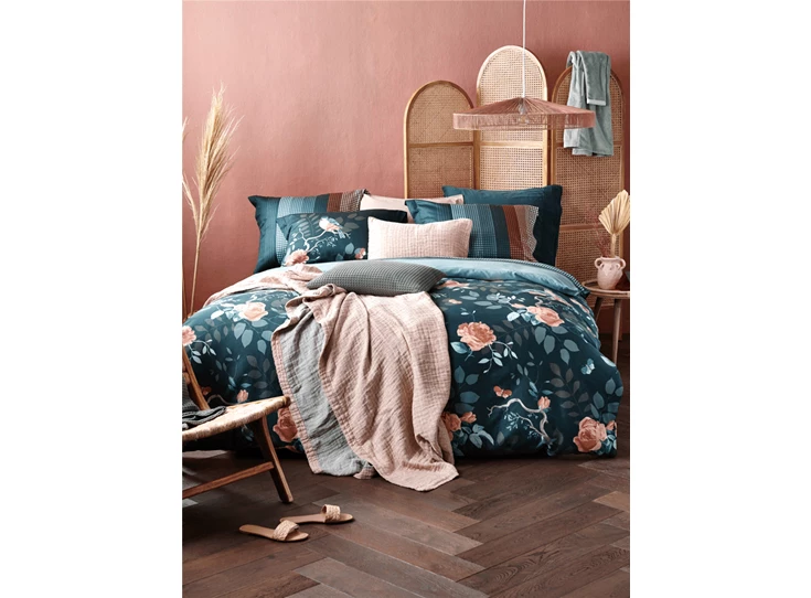 SABR20212 149 Vandyck dekbedovertrek Infinite Mirror Earth green 140x220cm sfeerbeeld