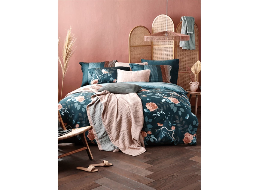 SABR20212 149 Vandyck dekbedovertrek Infinite Mirror Earth green 140x220cm sfeerbeeld