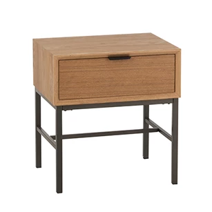 10605 Bijzettafel Op onderstel hout-metaal - naturel schuin voor.jpg