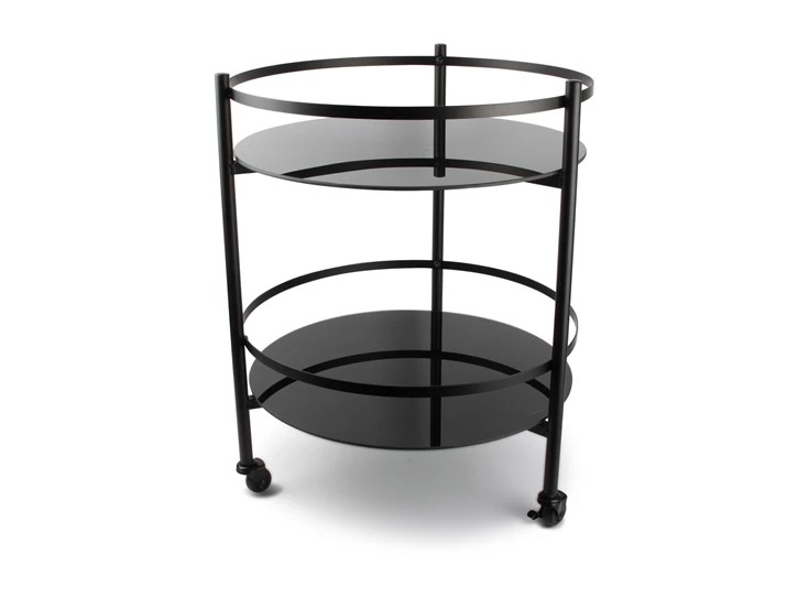 Serveerwagen Bar 2 lagen 48cm zwart.jpg