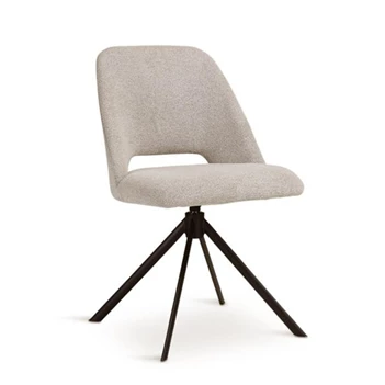 Stoel Omis draaibaar in stof naturel schuin voor.jpg