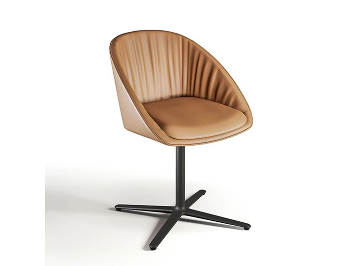 Armstoel Dan Lage Stervoet cognac Draenert 2043 Web.jpg