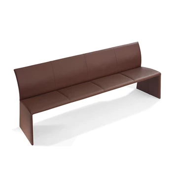 Eetkamerbank Nobile Draenert 2510 leder bruin schuin voor.jpg