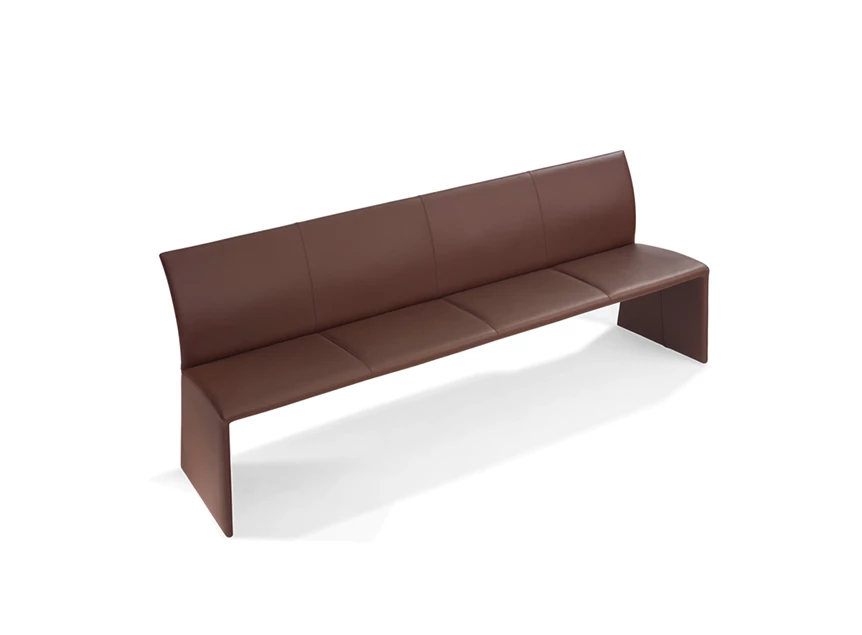 Eetkamerbank Nobile Draenert 2510 leder bruin schuin voor.jpg