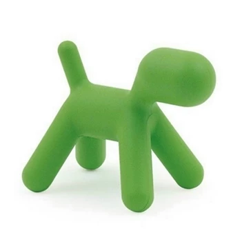 Kinderstoel Puppy - Lichtgroen Kunststof schuin voor.jpg