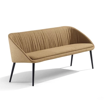 Eetkamerbank Dan Draenert 2520 stof oker schuin voor.jpg