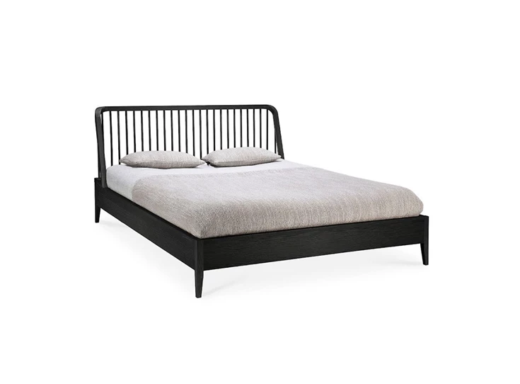 Oak Spinle black bed 51237 Ethnicraft bed.jpg