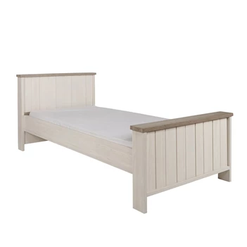 LB090LK kinderbed york 90x200cm laag hoofdbord schuin vooraanzicht