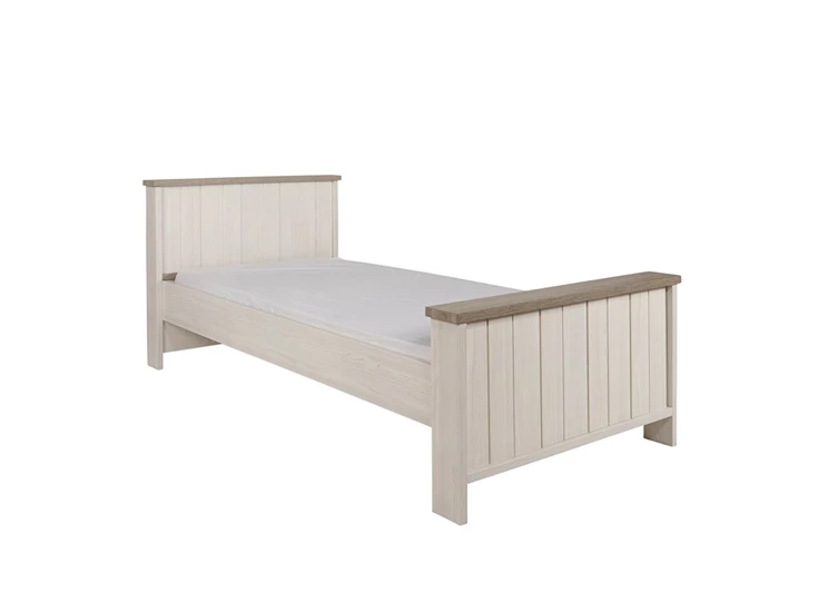 LB090LK kinderbed york 90x200cm laag hoofdbord schuin vooraanzicht