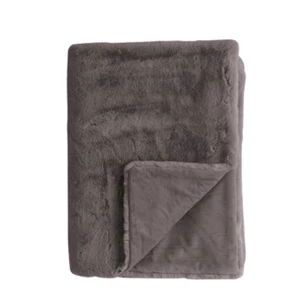 7019GGMD06 B living donkergrijs portland plaid 200x130cm