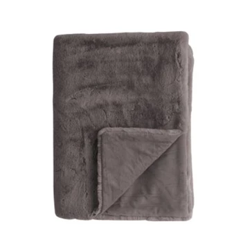 7019GGMD06 B living donkergrijs portland plaid 200x130cm