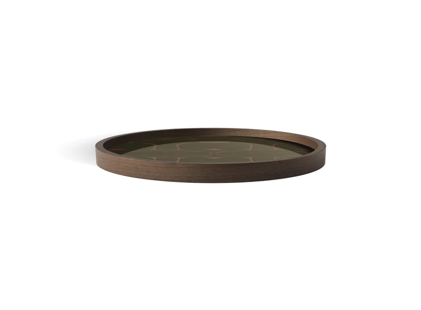 Zijkant Dienblad Moss Second Nature Round Valet Tray 20592 Ethnicraft