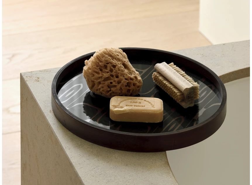 Inzoom Dienblad Moss Second Nature Round Valet Tray 20592 Ethnicraft