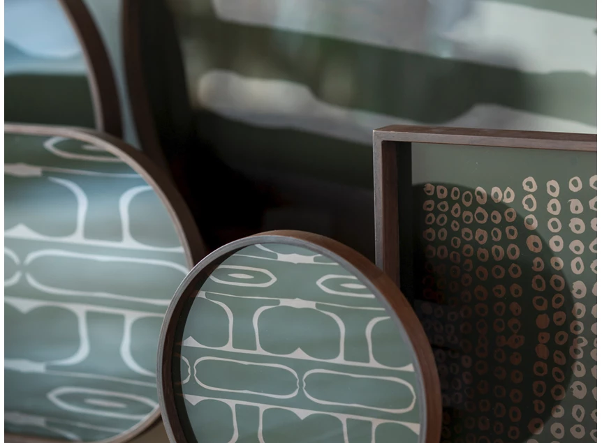 Inzoom Dienblad Moss Second Nature Round XL Tray 20588 Ethnicraft