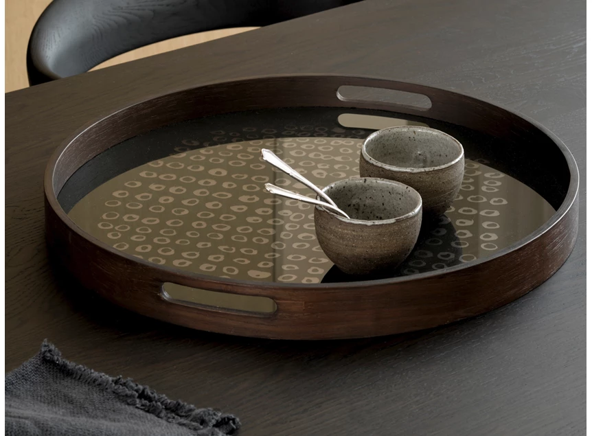 Sfeerfoto Dienblad Moss Second Nature Round S Tray 20585 Ethnicraft