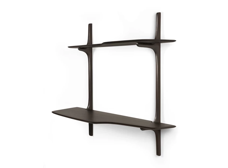 Hangende bureau Mahogany Pi Dark Brown Wall Mounted Desk 35062 Ethnicraft