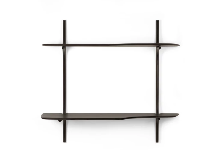 Front Hangende bureau Mahogany Pi Dark Brown Wall Mounted Desk 35062 Ethnicraft