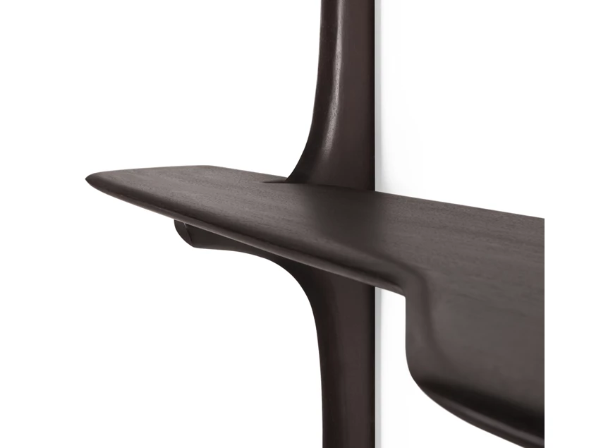 Zijkant Hangende bureau Mahogany Pi Dark Brown Wall Mounted Desk 35062 Ethnicraft