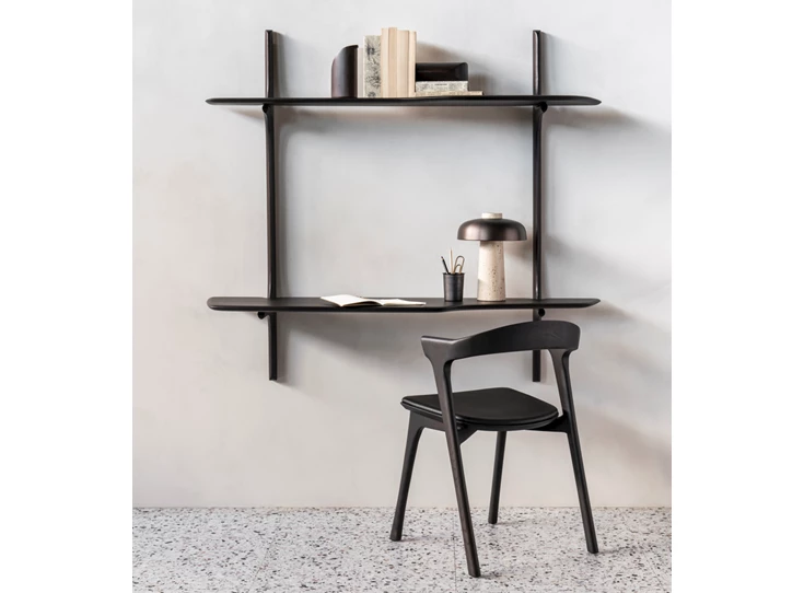 Sfeerfoto Hangende bureau Mahogany Pi Dark Brown Wall Mounted Desk 35062 Ethnicraft