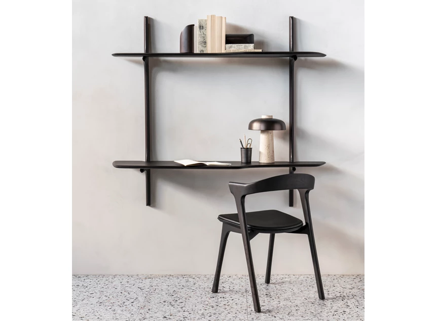 Sfeerfoto Hangende bureau Mahogany Pi Dark Brown Wall Mounted Desk 35062 Ethnicraft