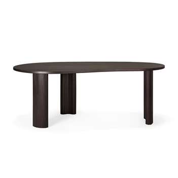 Bureau Mahogany Boomerang Dark Brown Desk 35014 Ethnicraft