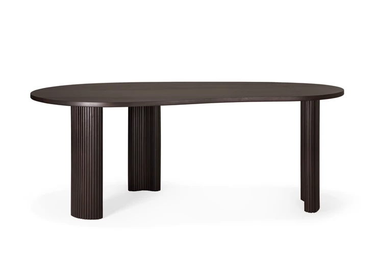 Bureau Mahogany Boomerang Dark Brown Desk 35014 Ethnicraft