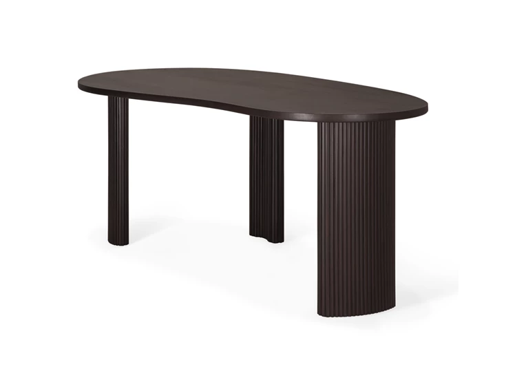 Zijde Bureau Mahogany Boomerang Dark Brown Desk 35014 Ethnicraft