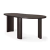 Achterkant Bureau Mahogany Boomerang Dark Brown Desk 35014 Ethnicraft