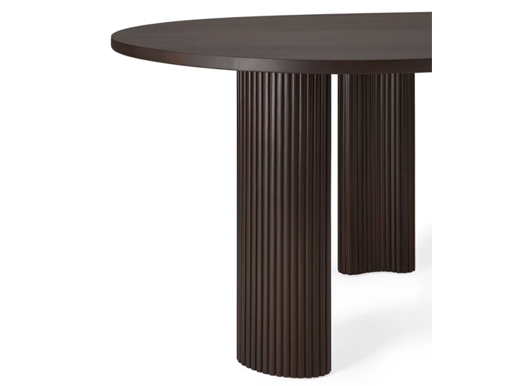 Zijkant Bureau Mahogany Boomerang Dark Brown Desk 35014 Ethnicraft