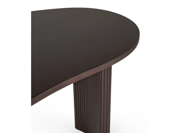 Bovenkant Bureau Mahogany Boomerang Dark Brown Desk 35014 Ethnicraft