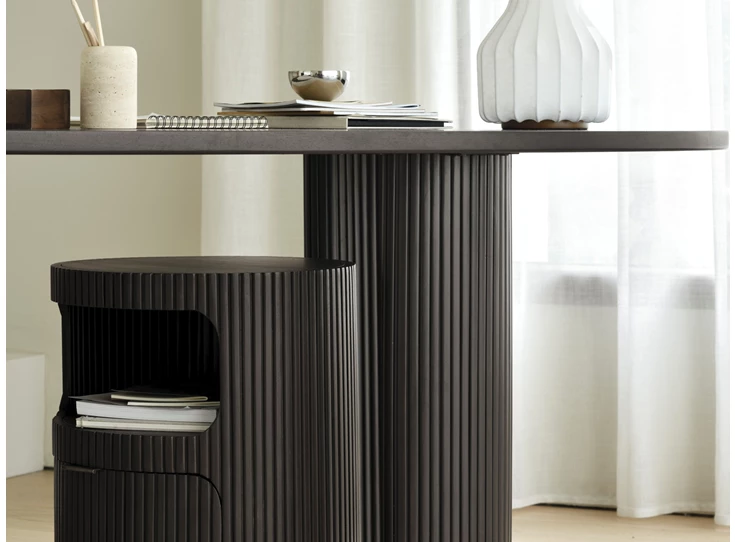 Inzoom Bureau Mahogany Boomerang Dark Brown Desk 35014 Ethnicraft